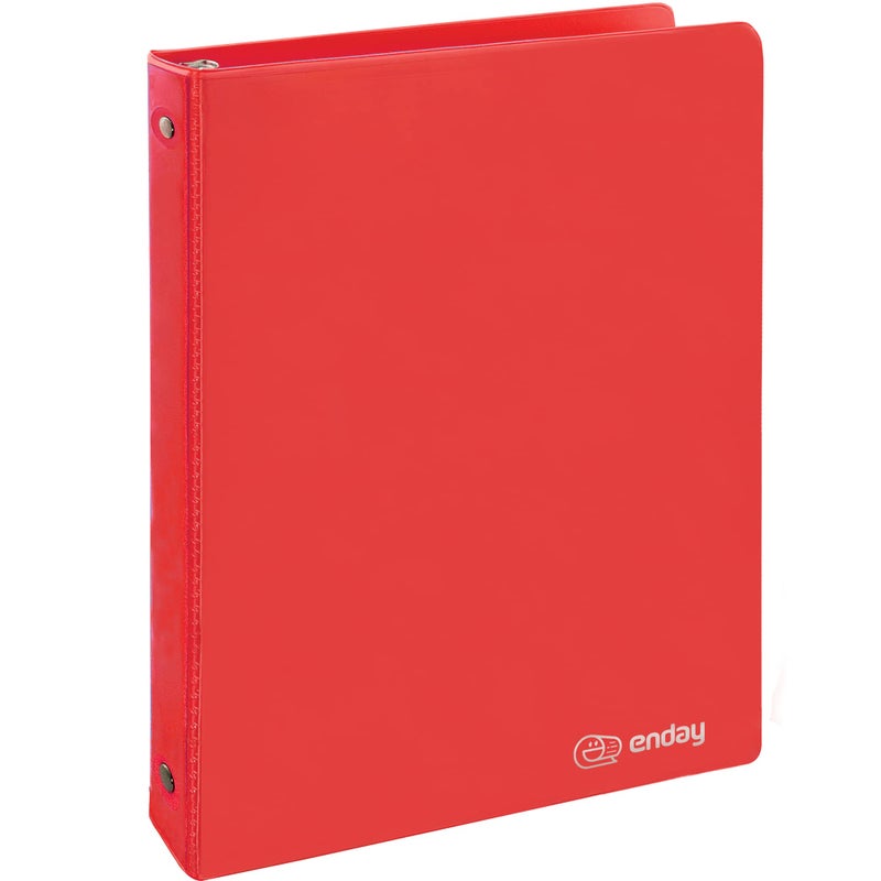 Enday Inch 3 Ring Binder .5 inch Red Clear View Cover with 2 Inside Pockets  Colored School Supplies Office and Home Binders - by Enday - Image 2